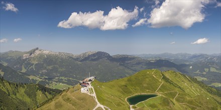 Panorama from the Kanzelwand, 2058m to the Hoher Ifen, 2230m, mountain station of the Kanzelwand