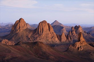 Desert landscape, Tin Akascheker, Algeria, rock formations, Algeria, Africa