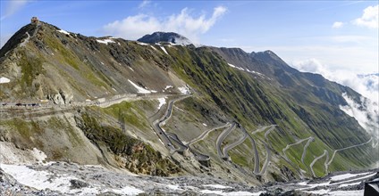 Panoramic view of east ramp north ramp Ascent from to 2757 2758 metres high pass road Mountain pass