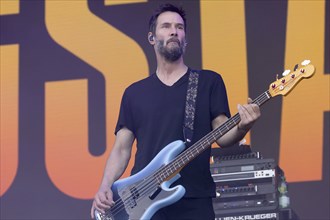 Adenau, Germany, 8.6.2024: Dogstar (bass, Keanu Reeves) play at Rock am Ring. The festival takes