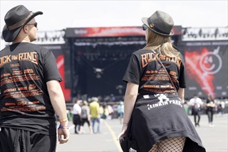 Adenau, Germany, 7 June 2024: Fans during the first day of Rock am Ring. The festival takes place