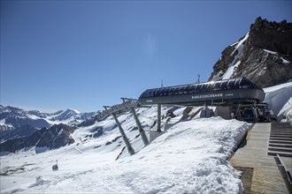 Karlesjochbahn in the Kaunertal, Kaunertal Glacier, border triangle, Landeck, Tyrol, Austria,