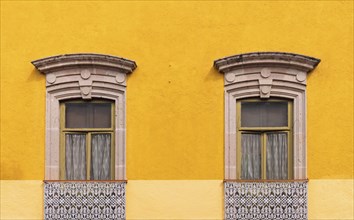 Morelia, Michoacan, colorful streets and colonial houses in Morelia historic city center, one of