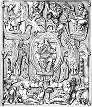 From the Dyptichon, two-part relief panel of Abbot Tutilo, St. Gall Abbey, Switzerland, church