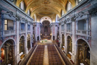 Interior, Nave, Choir, Altar, Convent, Church Igreja e Convento da Graça Lisbon, Portugal, Europe