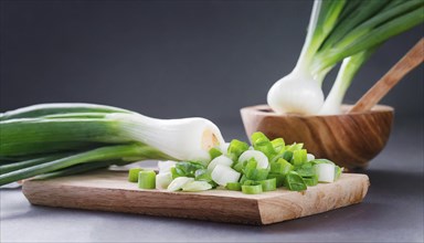 Vegetable, spring onion or spring onion, also known as winter onion, Allium fistulosum