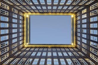 Chilehaus, courtyard, Hamburg, Germany, Europe