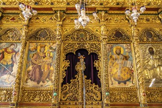 Iconostasis in the interior of the Agios Lazaros Church in Larnaka, Cyprus, Europe