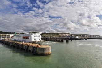 Ferries at the ferry terminal, Dover, Kent, England, United Kingdom, Europe