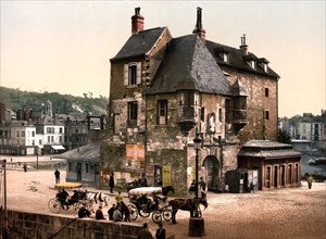 The Old Lieutenancy, Honfleur, France, c. 1890, Historic, digitally enhanced reproduction of a