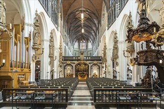 Interior of the Church of Our Lady in Bruges, Belgium, Europe