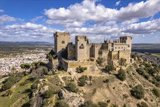 The castle Castillo de Almodovar del RÃ­o and the village Almodovar del RÃ­o, Andalusia, Spain,