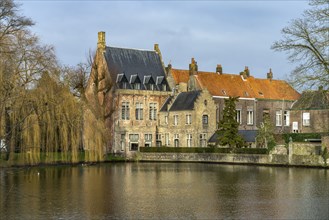 At Lake Minnewater in Bruges, Belgium, Europe