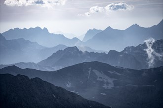 Dramatic mountain landscape, view from Hochkönig, Salzburger Land, Austria, Europe