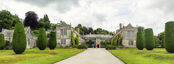 Panorama of Lanhydrock House and Garden, Bodmin, Cornwall, England, UK