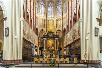 Interior of St. Salvator's Cathedral in Bruges, Belgium, Europe