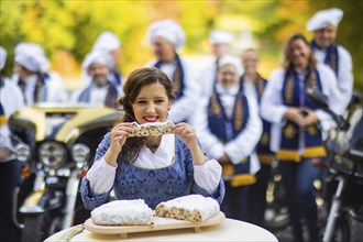 17-year-old bakery apprentice Lisa Zink is Dresden's new Stollen Girl. Her inauguration at Eckberg