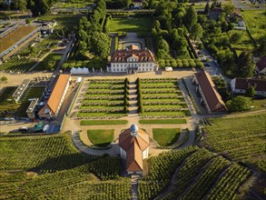 Wackerbarth Castle, originally Wackerbarths Ruh', is a Baroque castle surrounded by vineyards in