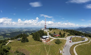 Drone image, Gaisberg transmitter on the Gaisberspitze, Gaisberg, Salzburg, Austria, Europe