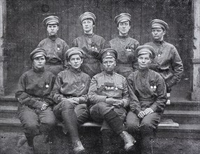 Staff officers of Female battalion, 1917, Saint Petersburg, Russia, Europe