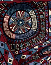 Tribal art background composition, vector illustration