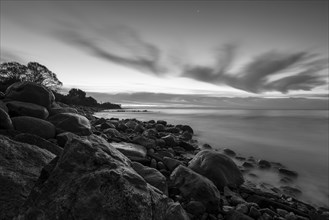 Dawn on the beach Hovmarken, Baltic Sea island Mön, Denmark, Europe