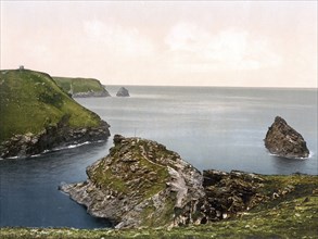 Coast of Boscastle, coastal town of the parish of Forrabury in the north of the English county of