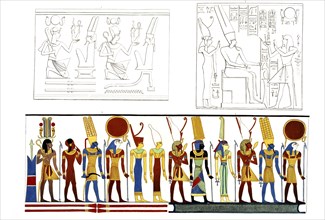 Figs. 1, 3, 4. Pharaonic titles expressed in symbolic figures, Fig. 2. Ramses XV at Thebes making