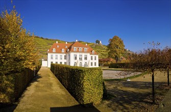 Schloss Wackerbarth or Wackerbarths Ruh' is a baroque castle surrounded by vineyards in the