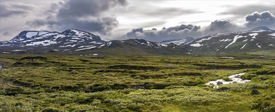 Barren mountain landscape, Fjell, Oystre Slidre, Jotunheimen National Park, Norway, Europe