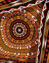 Tribal art background composition, vector illustration