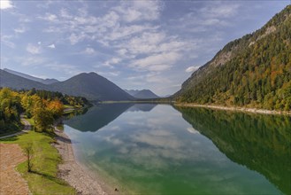 Intake structure at the Sylvenstein reservoir is used for flood protection, dams the Isar, power