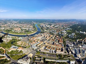 Aerial view of Dresden Old Town