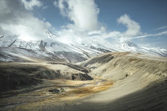 Landscape in the Wakhan Corridor, a few kilometres west of Bozai Gumbaz, Afghanistan, Asia