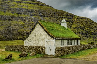 Old church in Saksun, Streymoy, Faroe islands, Denmark, Europe