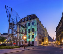 Light installation by Claudia Reh at the Landhaus, Stadtmuseum Dresden. Numerous museums in Dresden