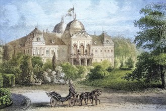 Goedoelloe Castle, Gödölo, also Grassalkovich or Getterle, in Goedoello, in front of it a two-horse