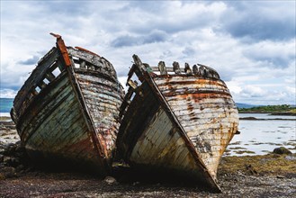 Ships wrecks, Salens, Isle of Mull, Scottish Inner Hebrides, Scotland, UK