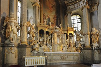 Splendid interior view of the Baroque pilgrimage church of the Visitation of the Virgin Mary