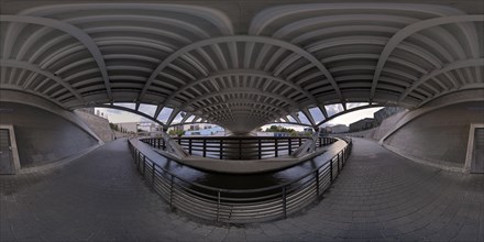 Crown Prince Bridge in 360Â° Panorama, Berlin, Germany, Europe