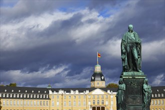 Karl Friedrich Monument on the Schlossplatz in Karlsruhe