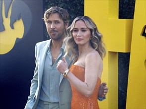 Ryan Gosling and Emily Blunt at the Los Angeles premiere of 'The Fall Guy' held at the Dolby