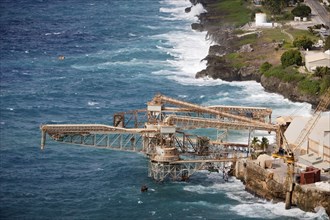 Phosphate loading crane at the harbour, Flying Fish Cove, Christmas Island, Australia, Asia