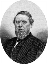 Engraving of James Harlan (August 26, 1820 â€“ October 5, 1899), a member of the United States