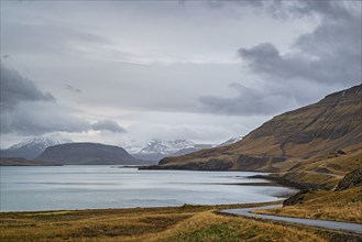 View of Hvalfjordur in a summer cloudy day, Iceland, Europe