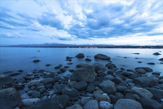 Long exposure of the east coast of Vancouver Island at blue hour