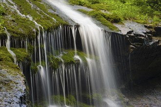 Water cascades in the Wimbachklamm gorge in Bavaria