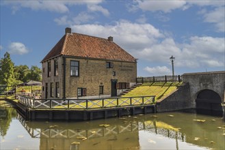 Enkhuizen, Netherlands, June 2022. An old bar with a terrace in Enkhuizen