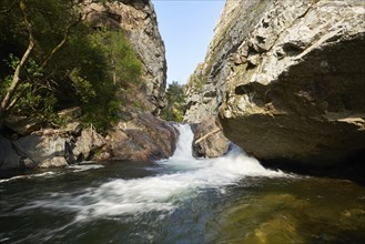 Amazing waterfall in Fragas de Sao Simao, Portugal, Europe