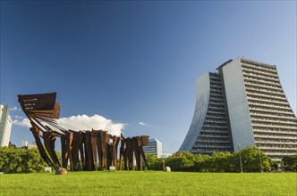 Porto Alegre, Rio Grande do Sul, Brazil, March 29, 2021: Beautiful photograph of the square of the